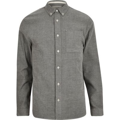 Grey twill shirt